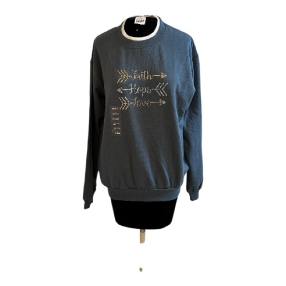 Love/Hope/Faith Lounge Sweatshirt NWT